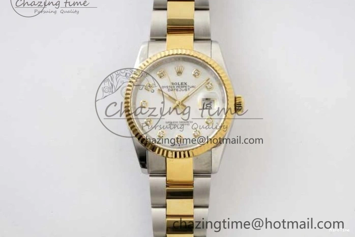 MiroTime 1231 DateJust 36mm SS YG DIWF 1:1 Best Edition 904L Steel White MOP Diamonds Dial on Oyster Bracelet SA Packable 2316
